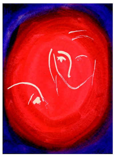 Mother and Child Abstract Card